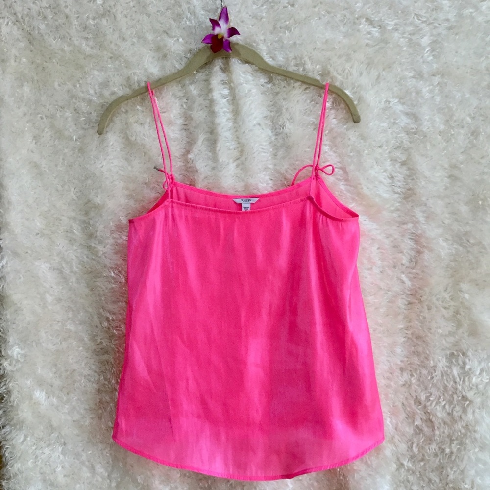 Guess tank top neon pink✨